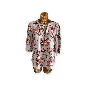 Princess Vera Wang  blouse floral top medium pink